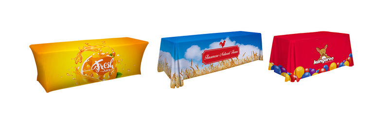 Table Covers with custom printed graphics