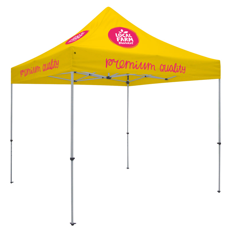 Deluxe Tent with 4 Imprints on Lemon Canopy