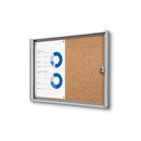Enclosed cork bulletin board with 2 spots for pages ECB-SW-CO-2014-2
