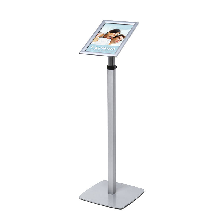 Menu Stand with adjustable height. Snap frame rotates and tilts.