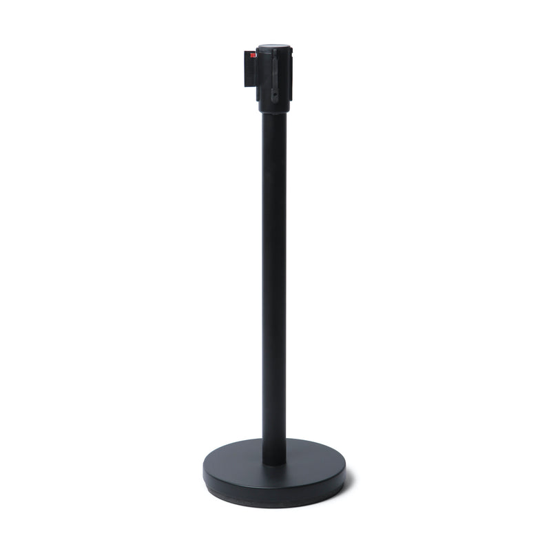 Stanchion post with belt in Black